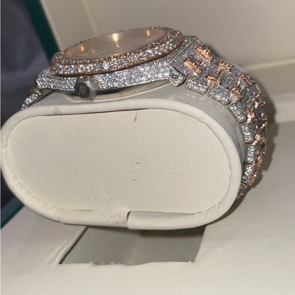 Luxury Silver and Rose Gold Watch